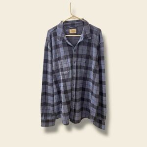 Men's Blue Plaid Shirt